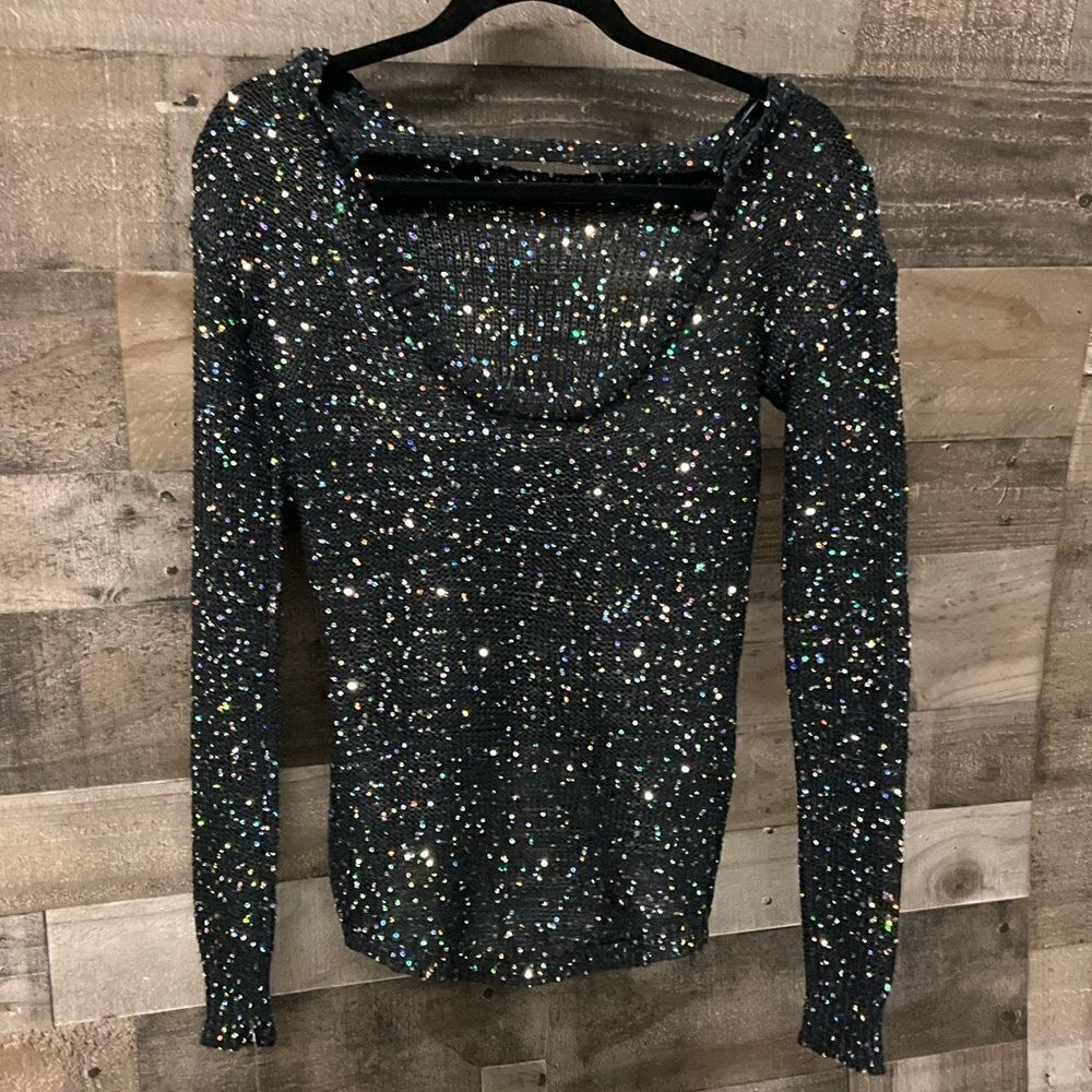 Material Girl Sparkle Shirt Women’s Size XS